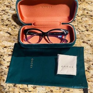 Gucci Cat Eye Green Gradient Eyeglass Frames